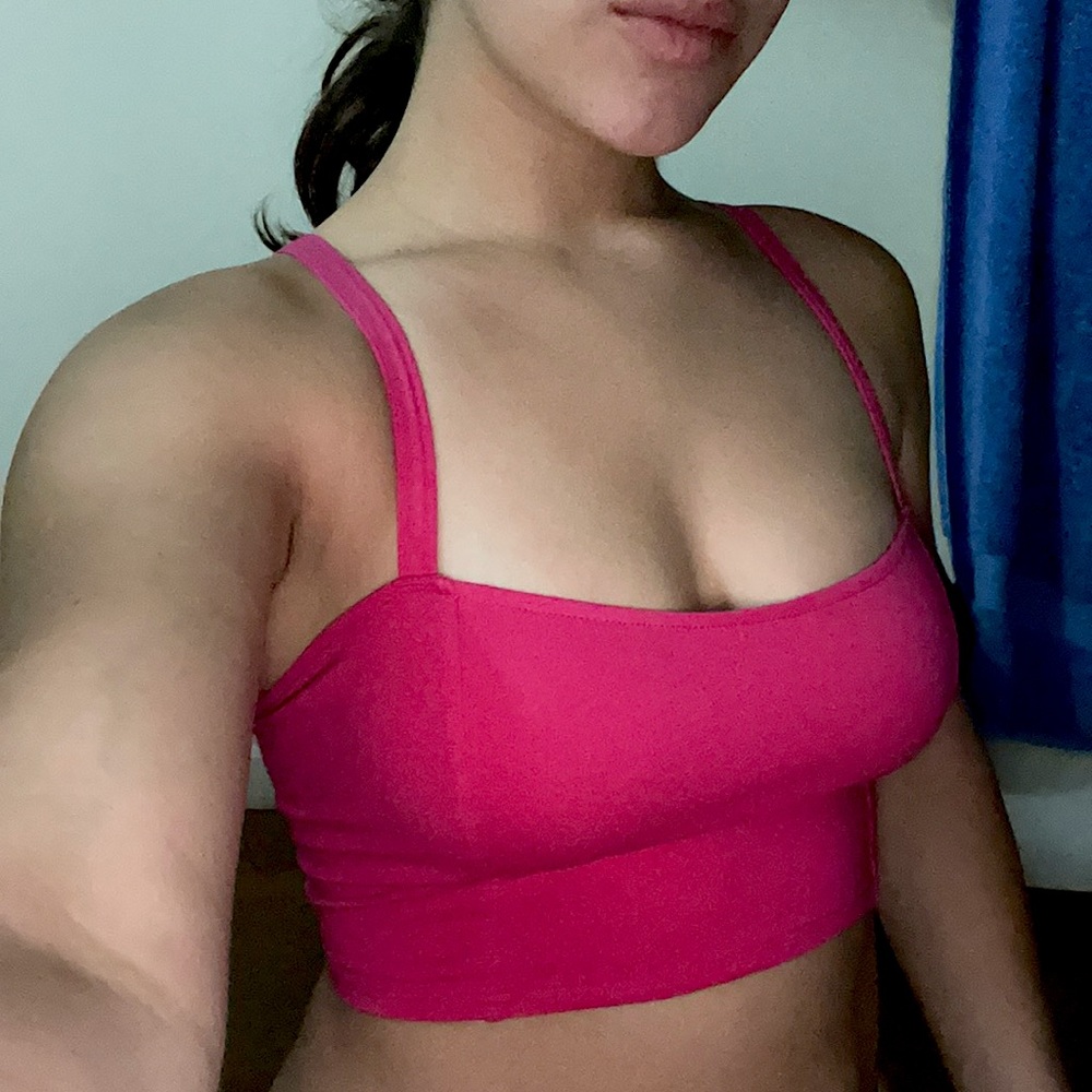 Pink crop top